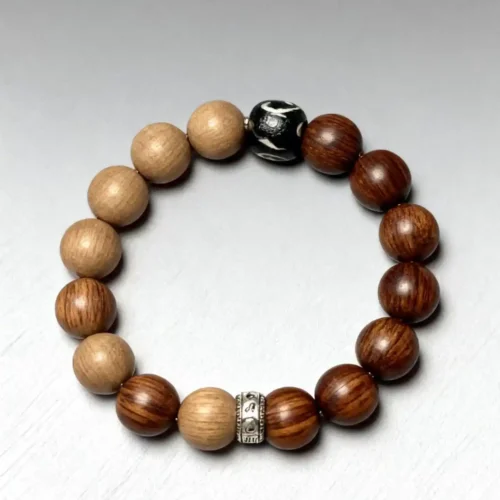 Aromatic Black White Two-Tone Healing Transformation Bracelet